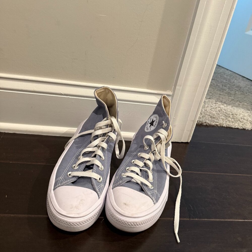 Platform Converse Baby Blue size 9